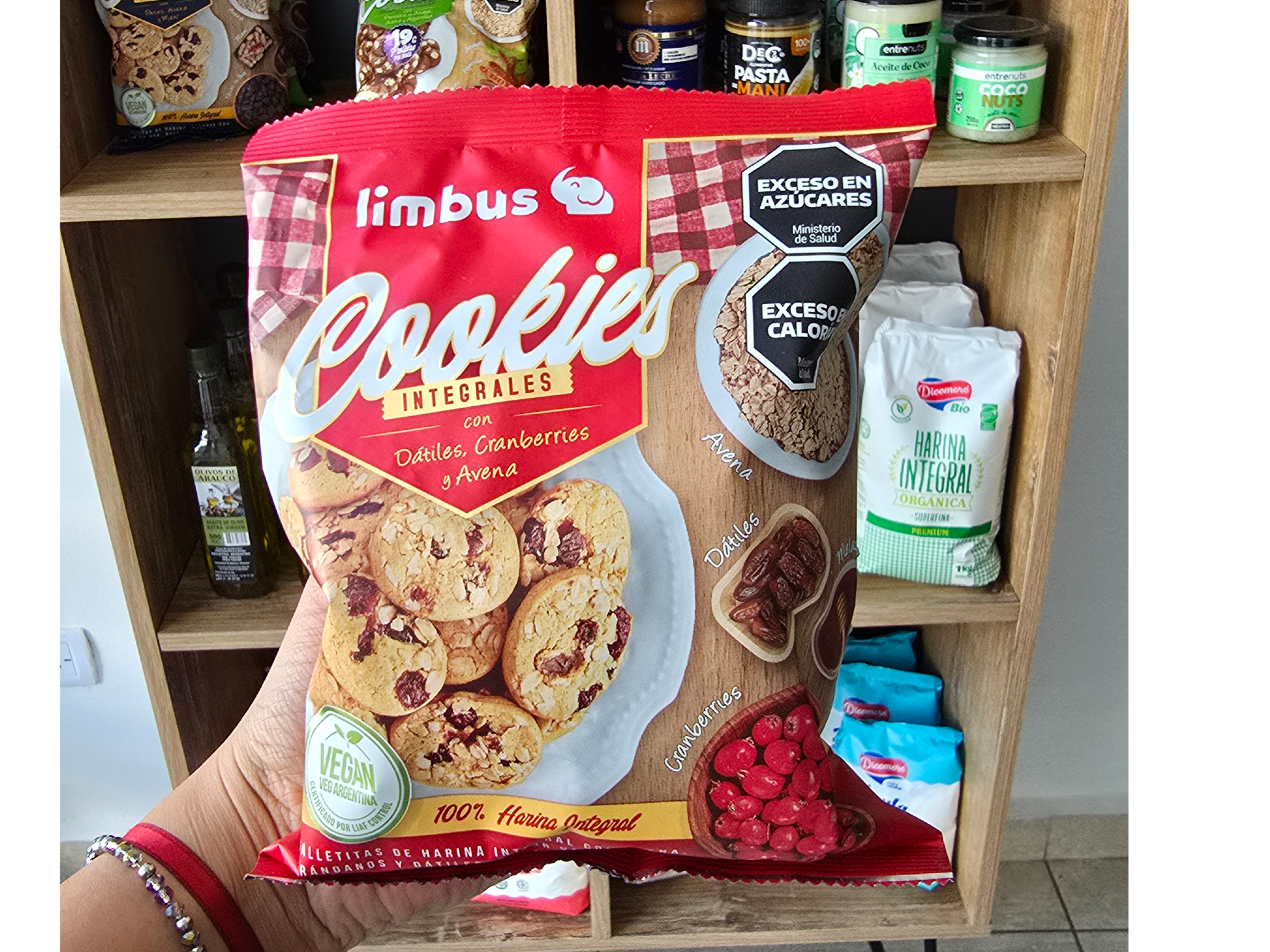 Galletas integrales con Dátiles, Cranberries y Avena