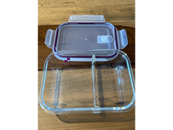 Tupper de vidrio con divisor