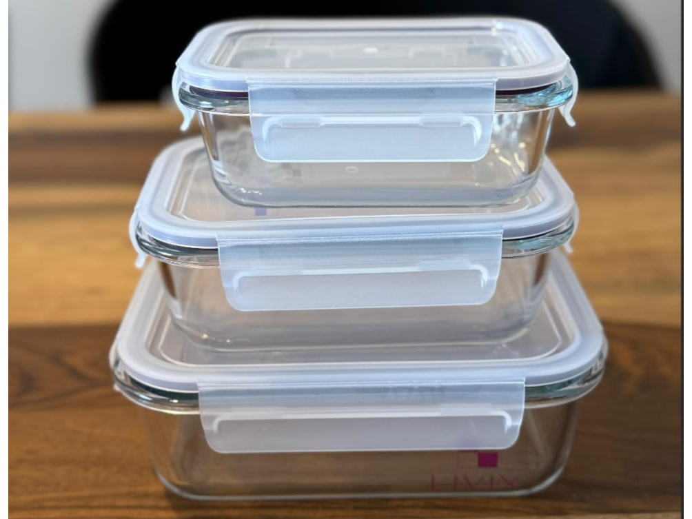 Set tupper vidrio x3