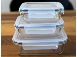 Set tupper vidrio x3