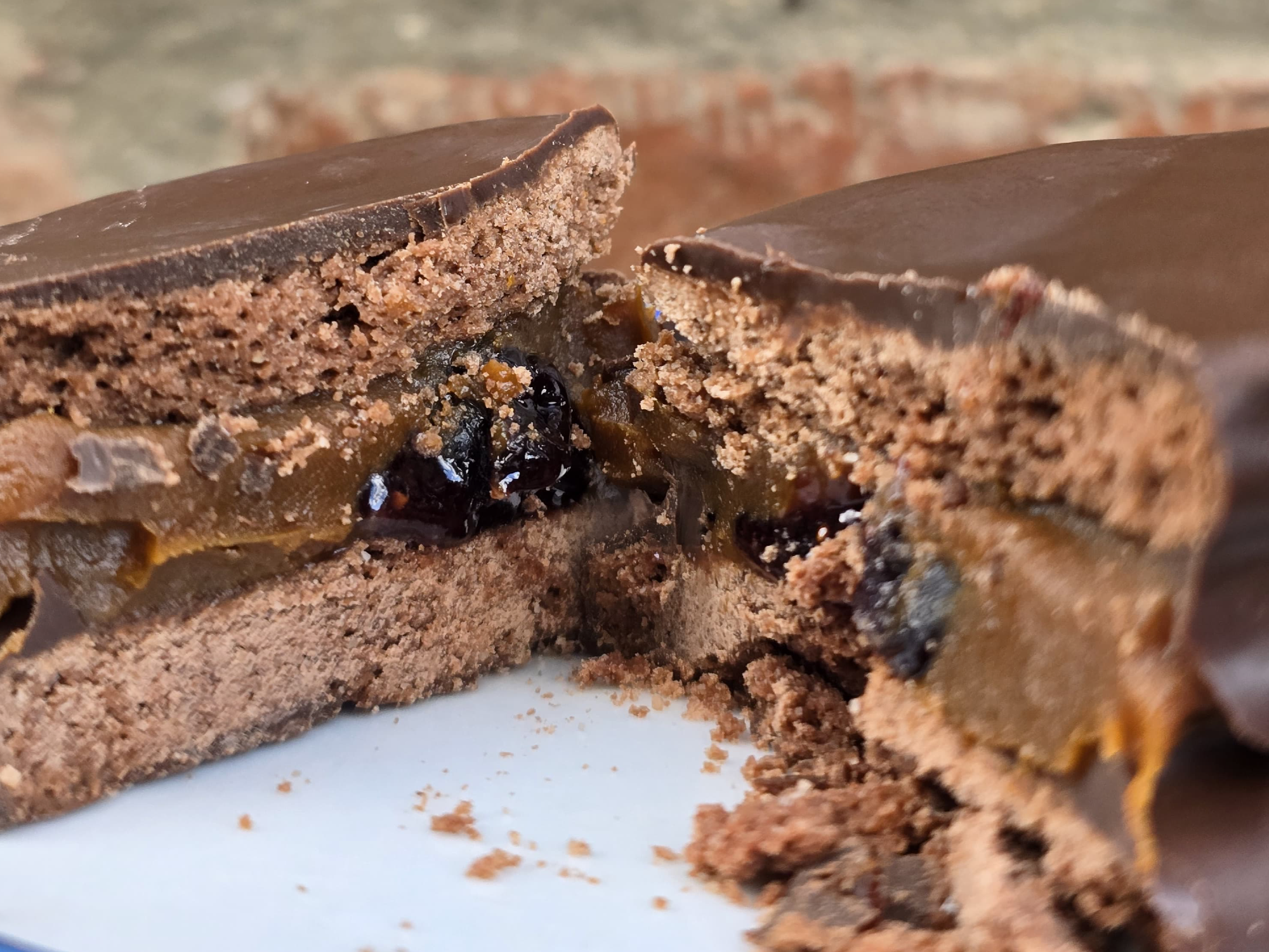 Dulce de leche y frutos rojos