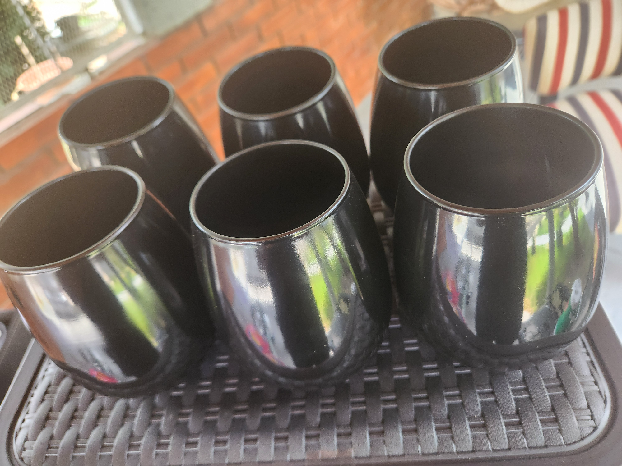 Vasos copones Negros
