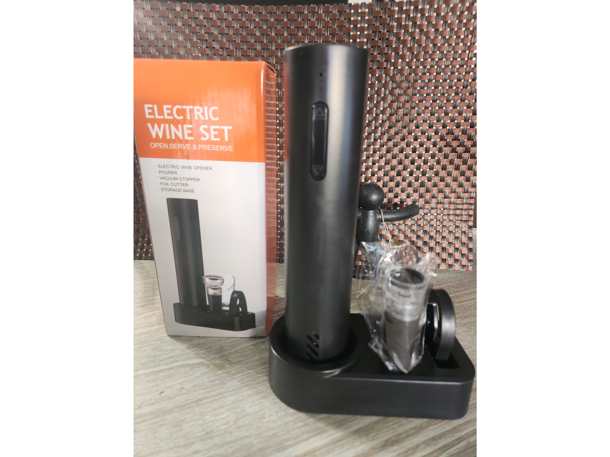 Saca corcho electronico carga usb