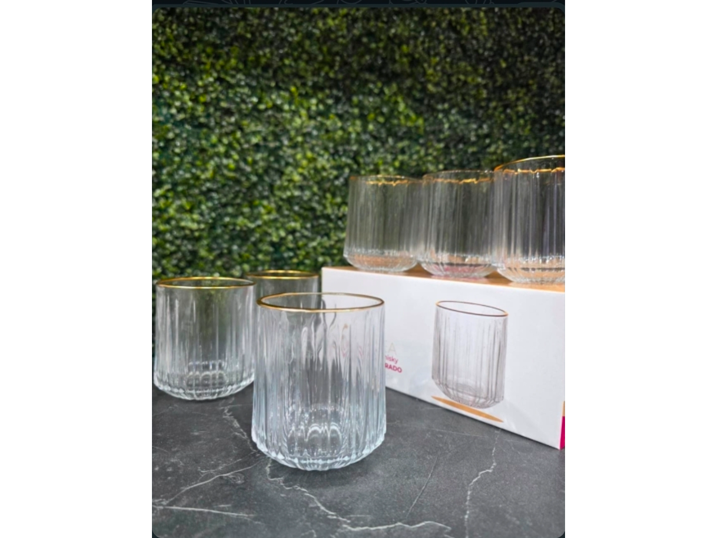 6 vasos whisky vidrio