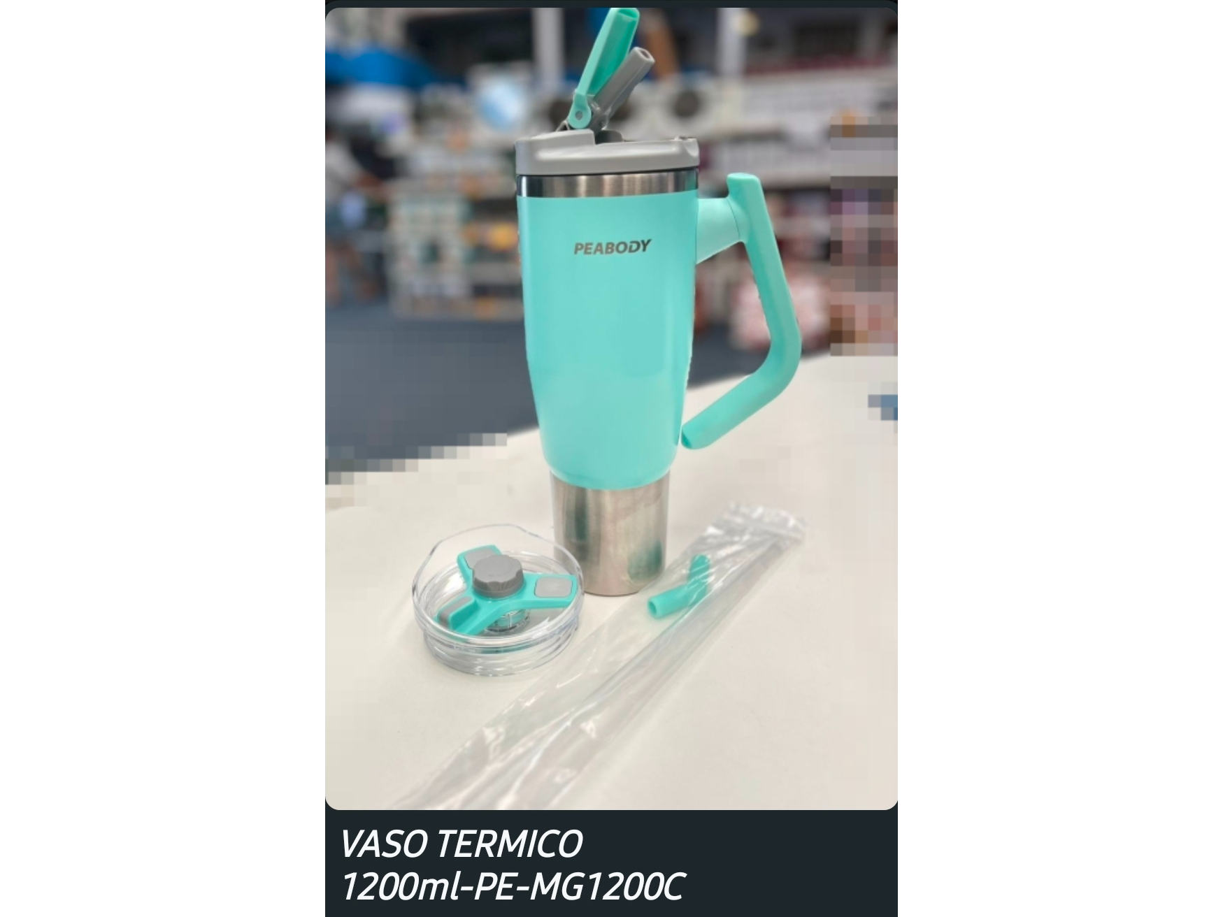 Vaso quencher 1,2 lts Peabody acero inox
