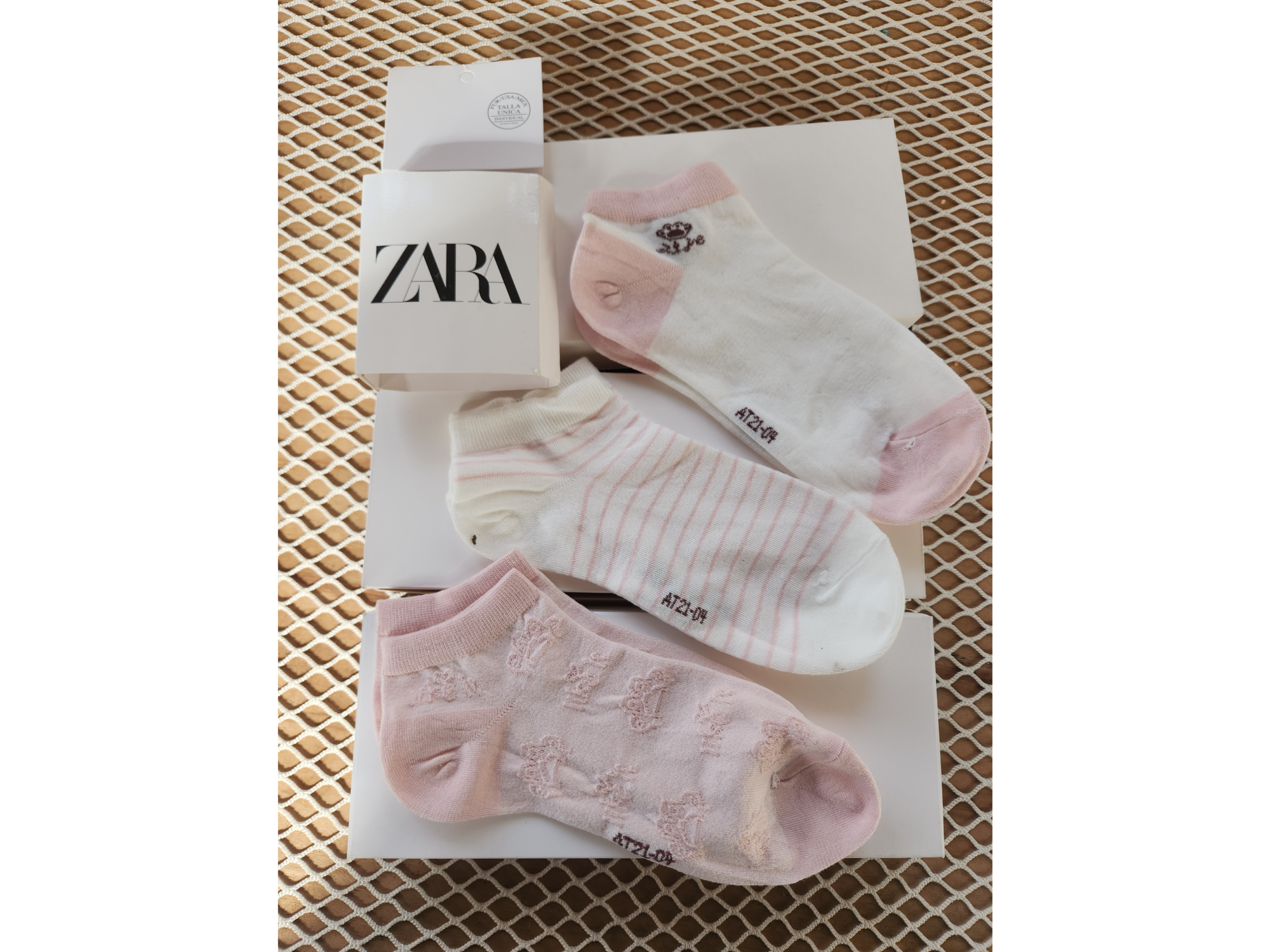 Medias zara damas pack x 3 pares originales