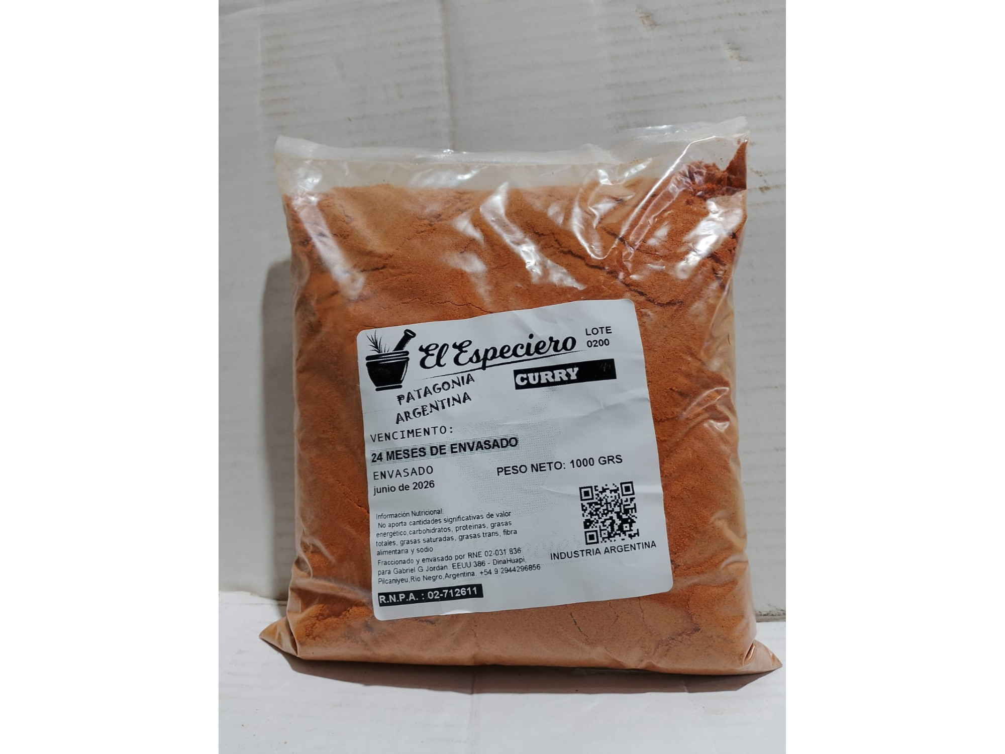 Curry ( 1kg ) - El Especiero