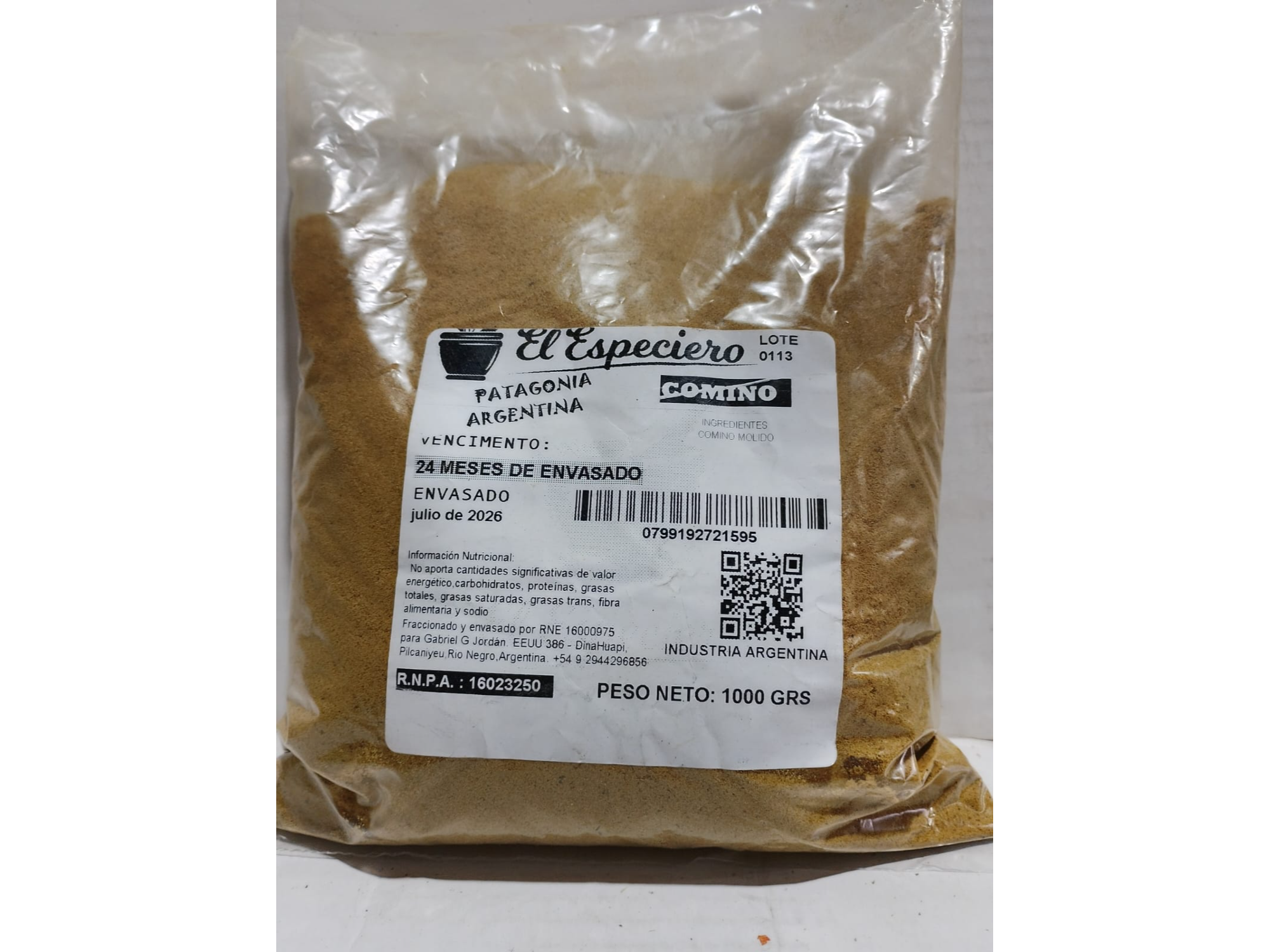 Comino Molido ( 1kg ) - El Especiero