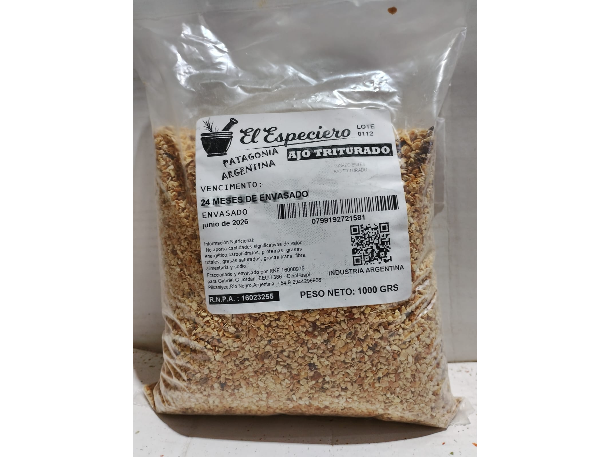 Ajo Granulado ( 1kg ) - El Especiero