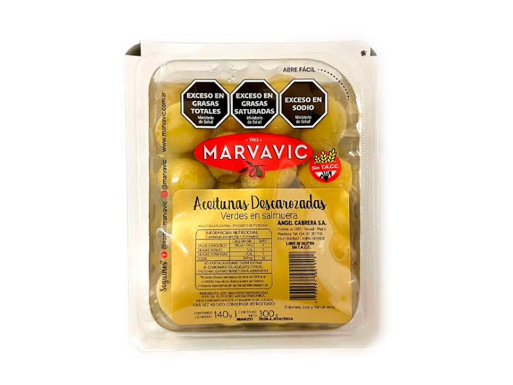 Aceituna Descarozada BANDEJA ( 1 x 100gr ) - Marvavic