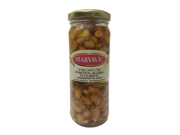 Porotos Condimentados en Aceite FRASCO ( 1 x 330cc ) - Marvavic