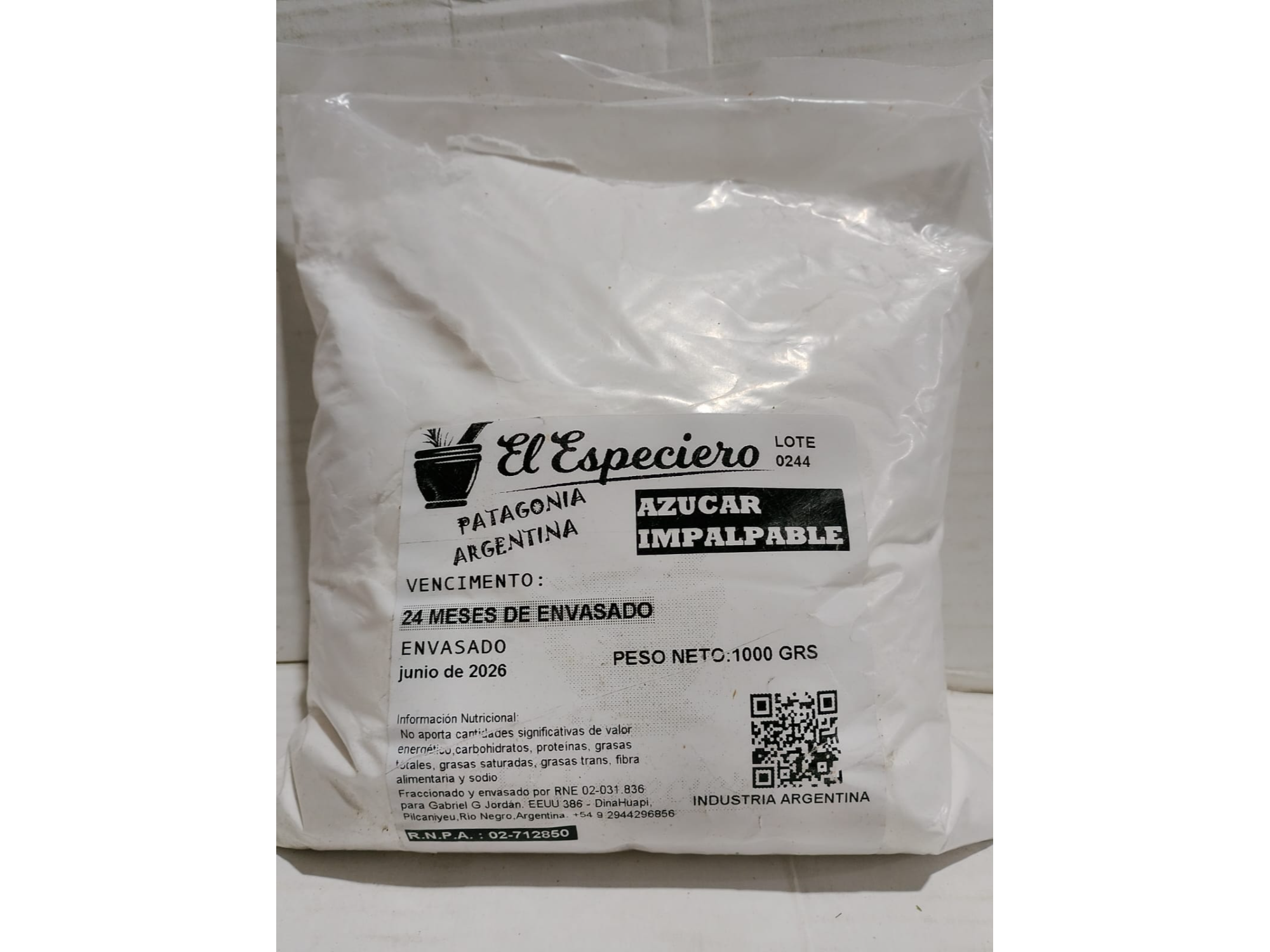 Azucar Impalpable ( 1kg ) - El Especiero
