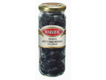 Aceituna GRIEGA Negra en aceite ( 6 x 330cc ) - Marvavic