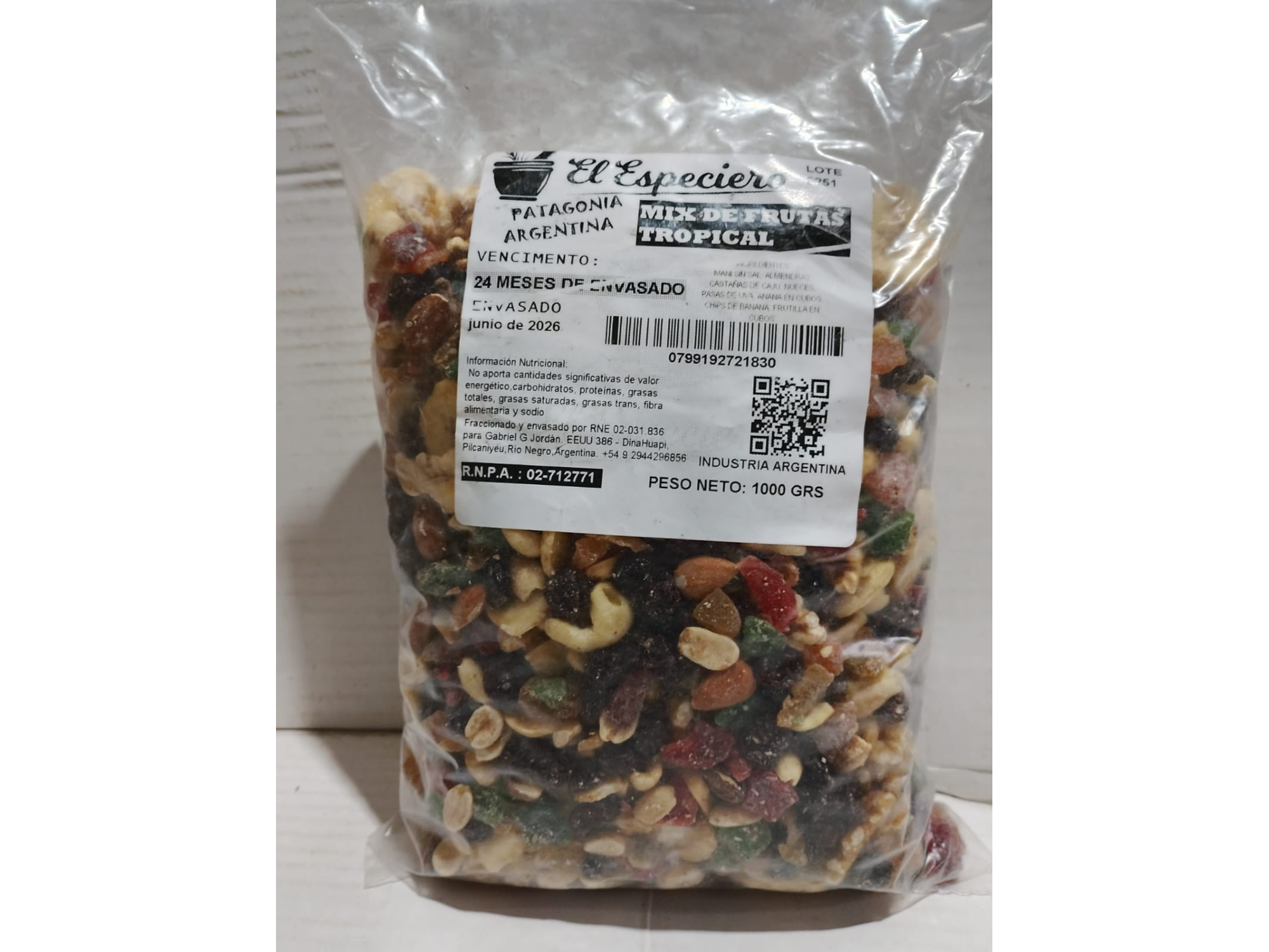 Mix Fruta Tropical x 1kg - El Especiero