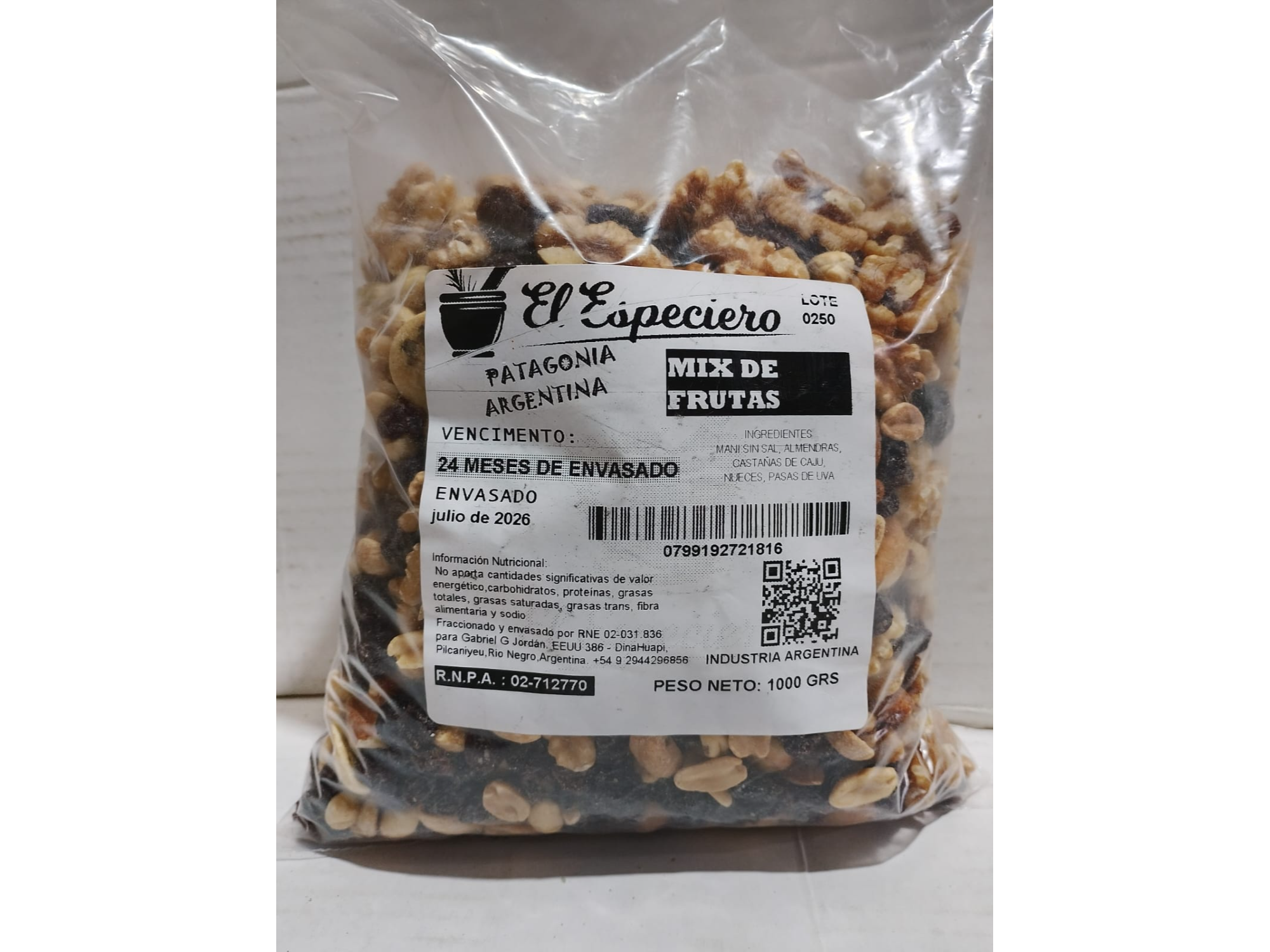 Mix Frutos Secos x 1kg - El Especiero