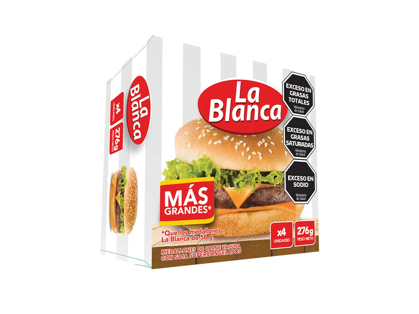 HAMBURGUESA LA BLANCA CAJA x 36