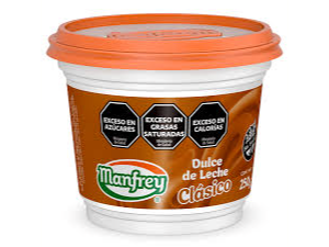 DULCE DE LECHE CLÁSICO MANFREY 250 gr