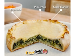 Tarta Espinaca y Morrones c/aluminio