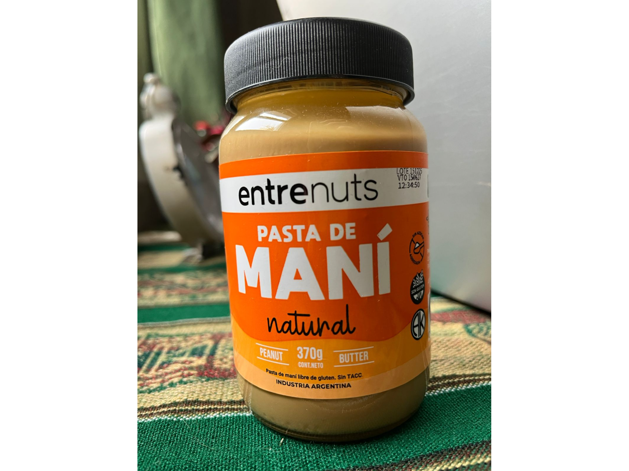 Pasta de Maní Natural Entrenuts