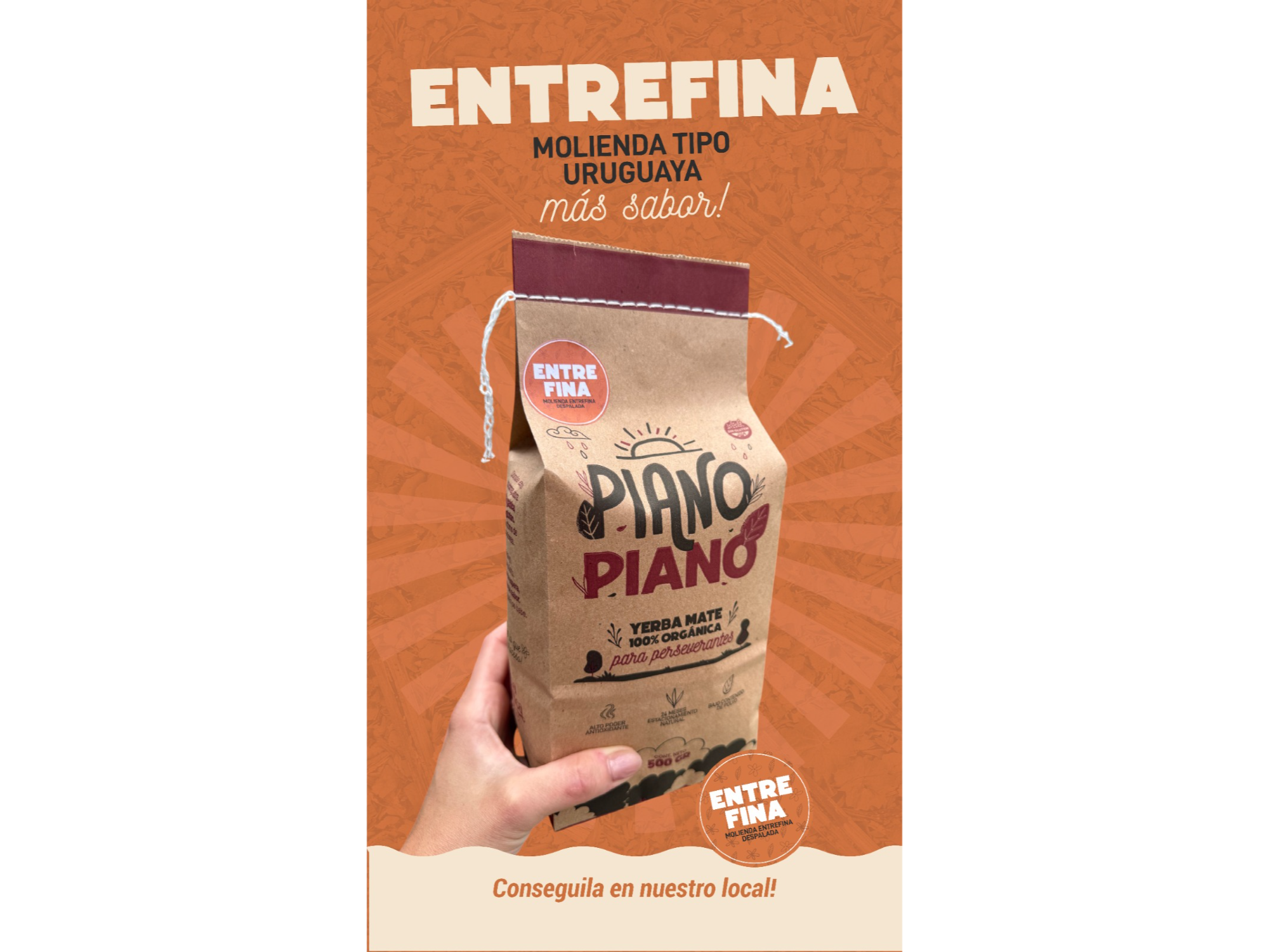 Yerba Orgánica Piano Piano entrefina
