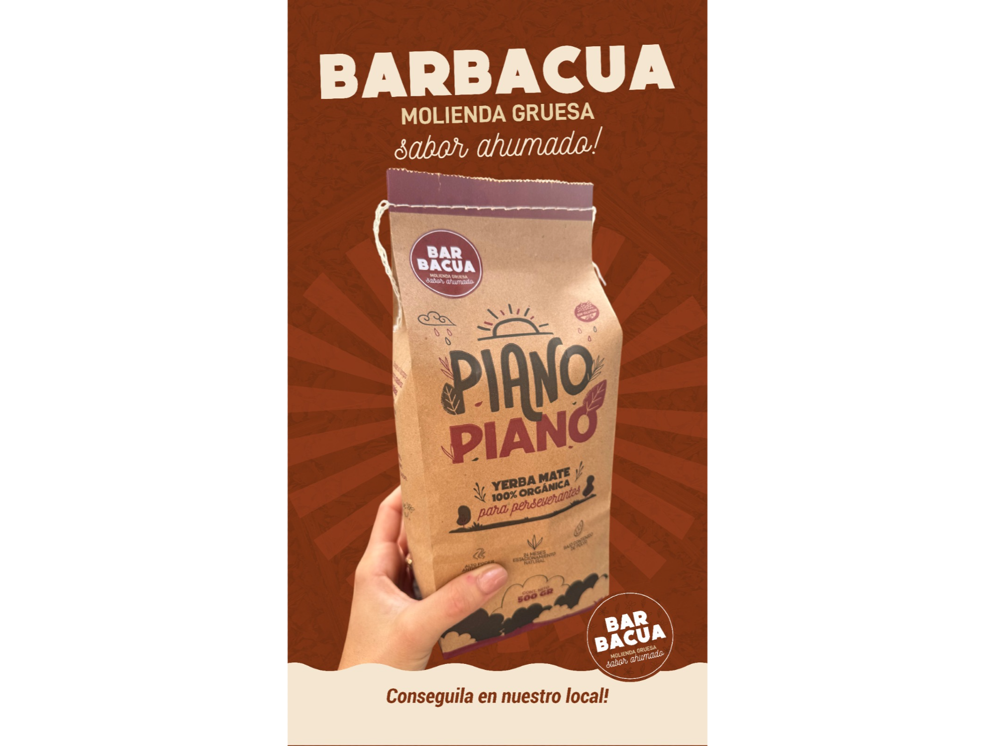 Yerba Orgánica Piano Piano barbacuá