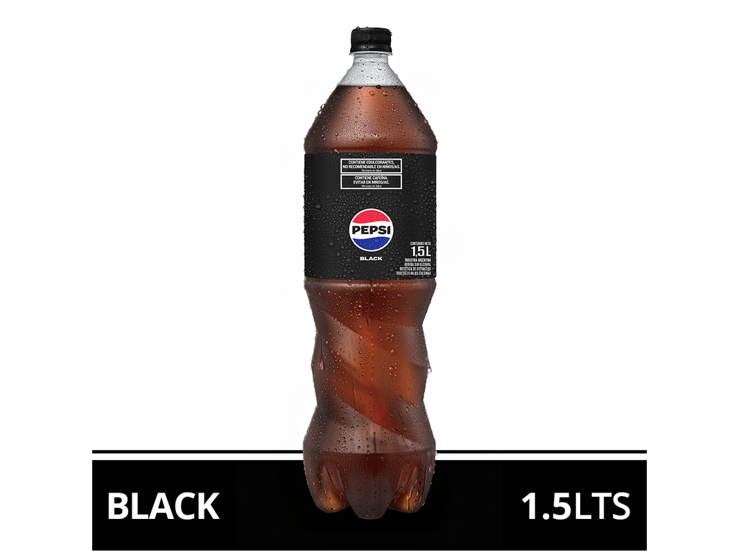 Gaseosa Pepsi Black en botella de 1,5 Litros