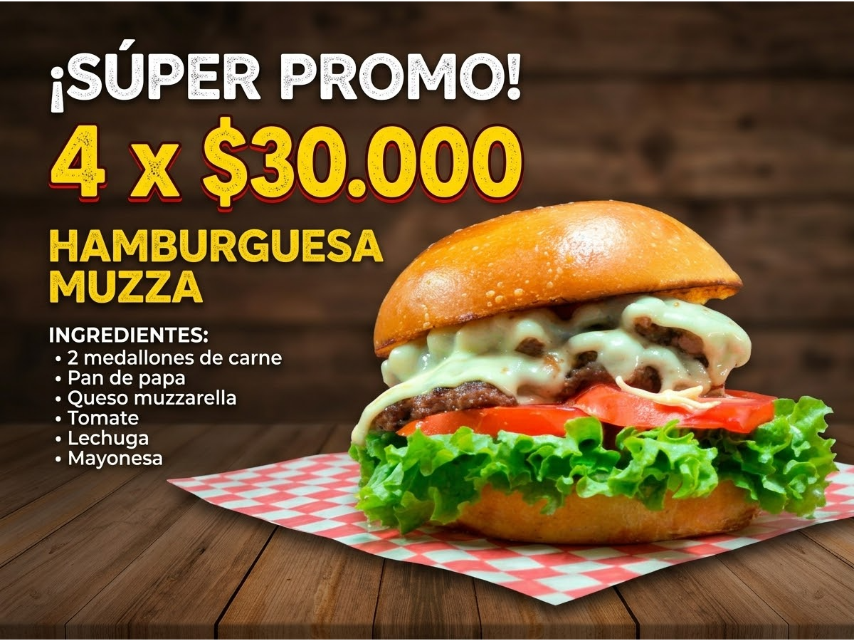 4 hamburguesa muzza