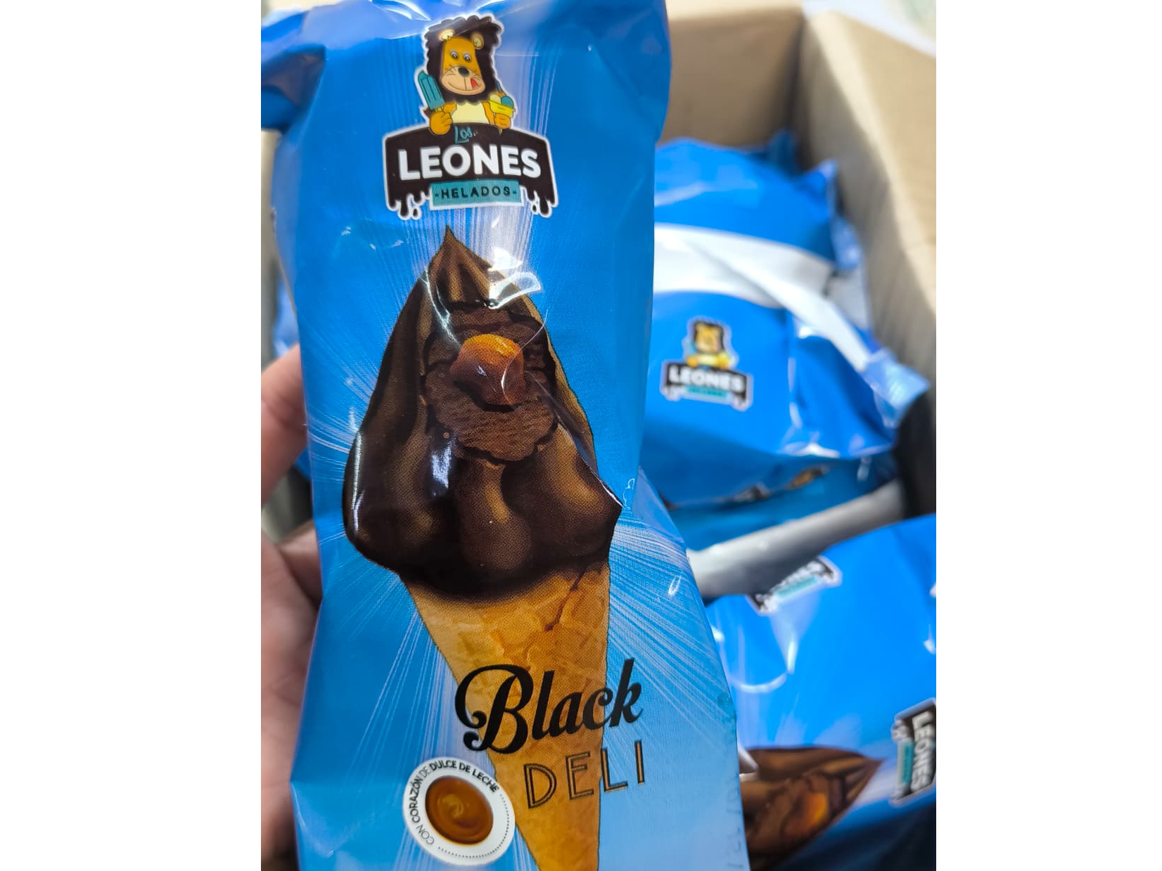 Cono helado sabor chocolate