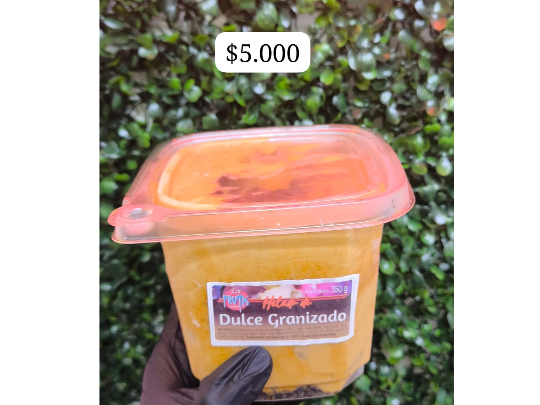 Pote de menta granizada