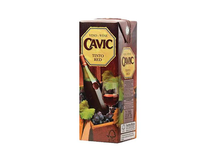 Vino tinto tetra brik Cavic x 1 lt