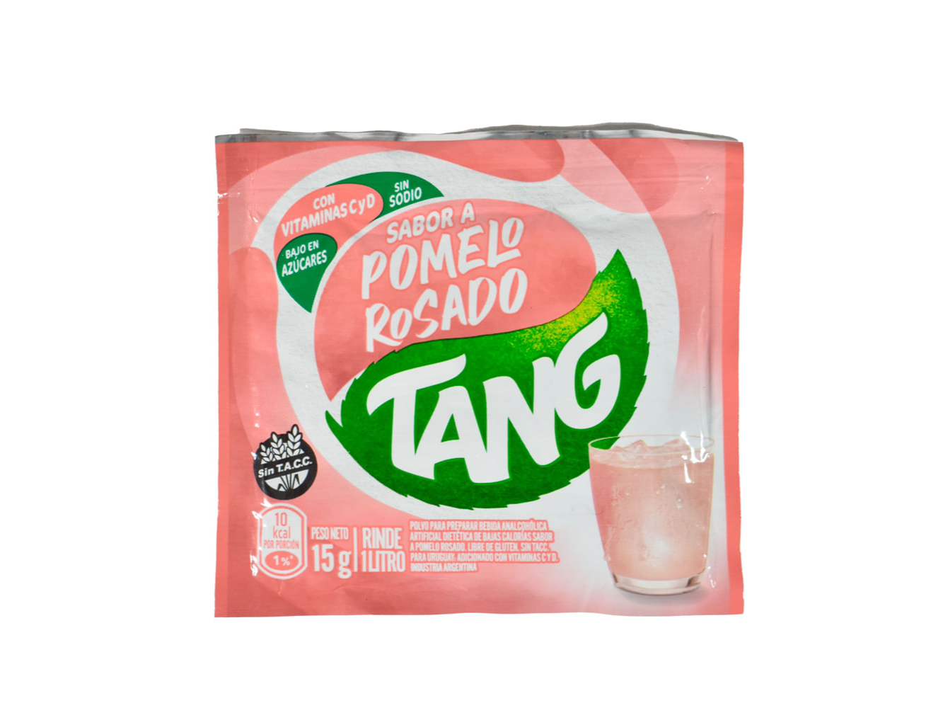 Jugo en polvo pomelo rosado Tang x 15g