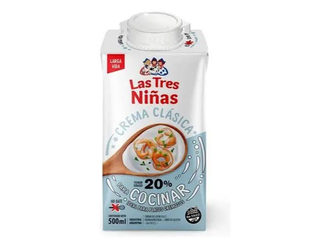 Crema para cocinar Las Tres Niñas x 500 grs.
