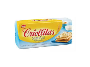 Galletita sin sal Criollitas x 169 grs.