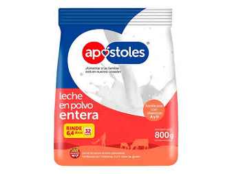 Leche en polvo entera Apóstoles x 800 grs.