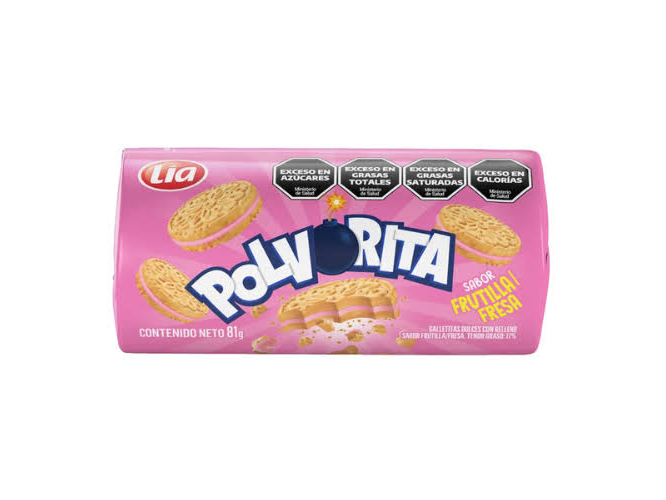 Galletitas vainilla c /frutilla Polvorita x 81 grs.