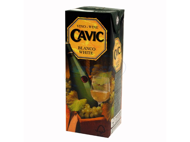 Vino bco. tetra brik Cavic x 1 lt