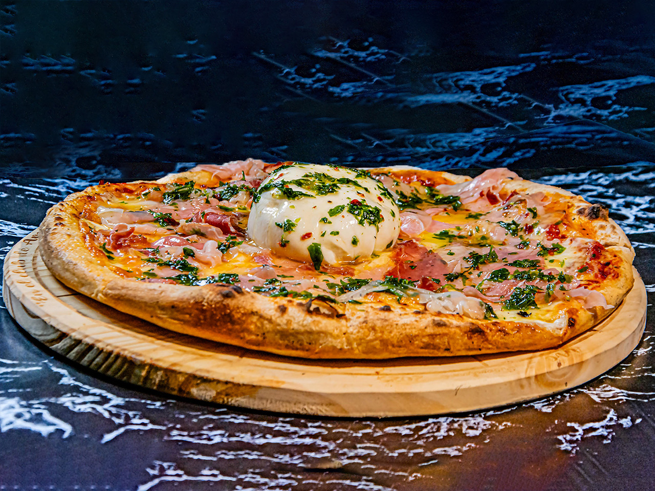 Burrata y Jamón crudo