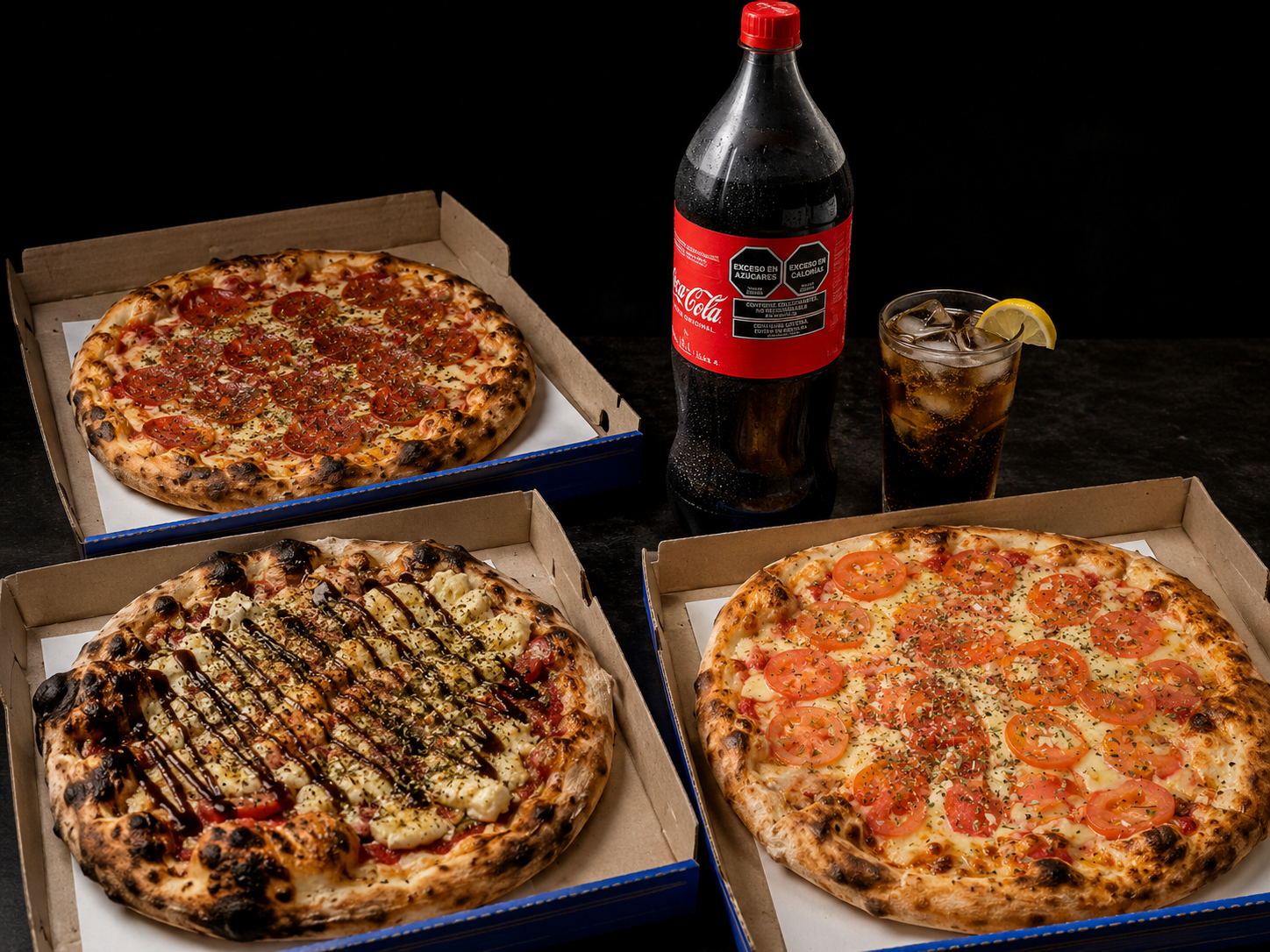 ELEGÍ 3 pizzas y LLÉVATE 1 COCA DE 1.5lt de REGALO! de NAPOLI