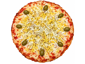 Pizza muzzarella y huevo de El Hornero