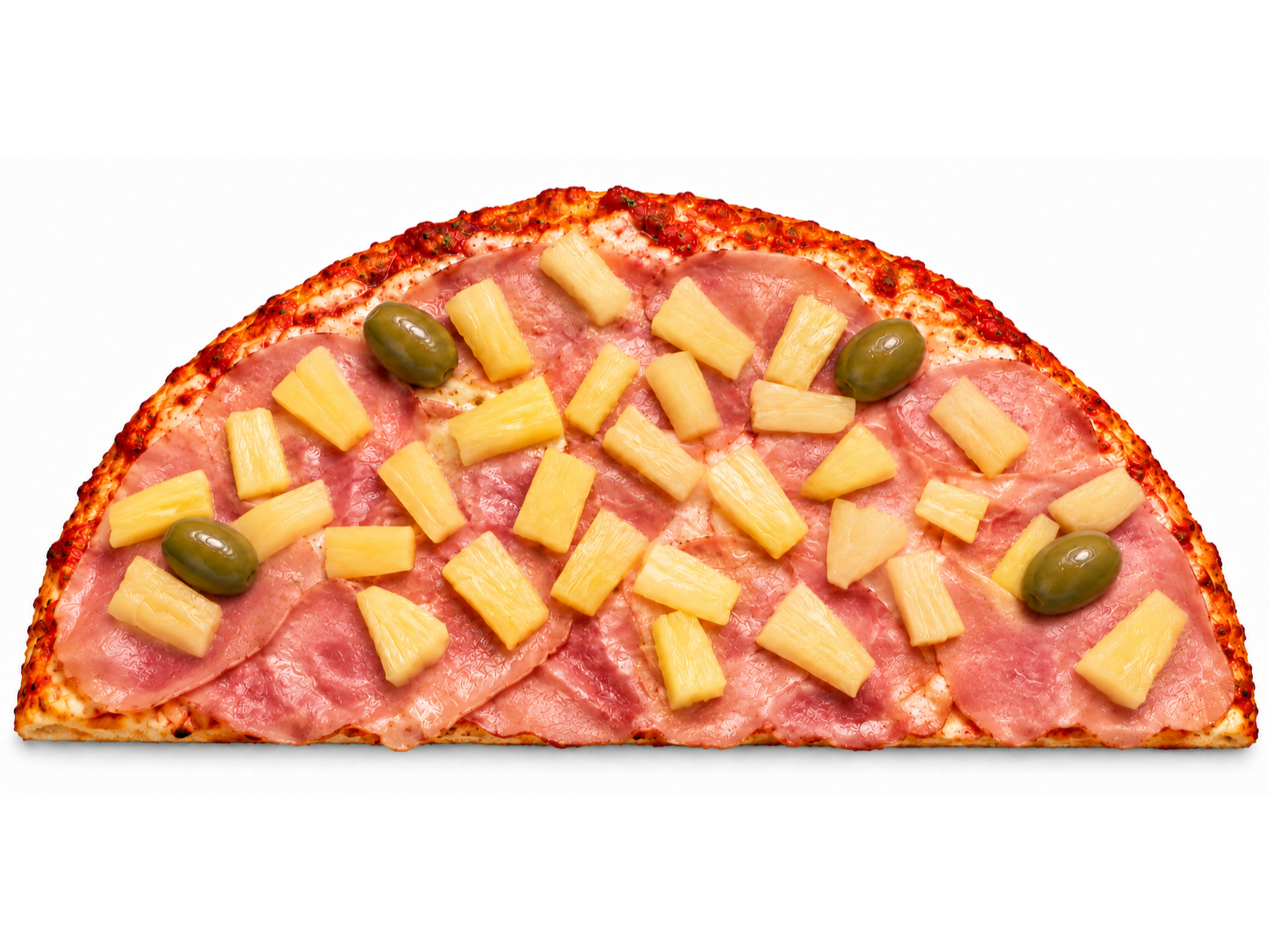 Pizza jamón y ananá de El Hornero