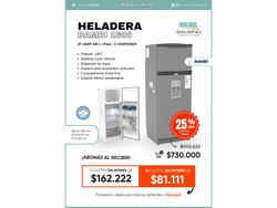 Heladera Bambi 330 Con Dispénser