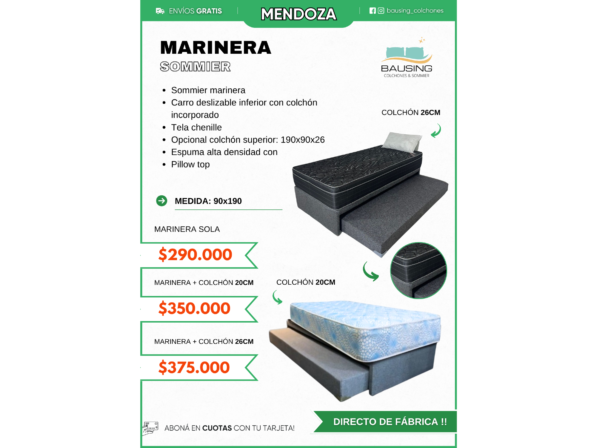 Sommier Marinera