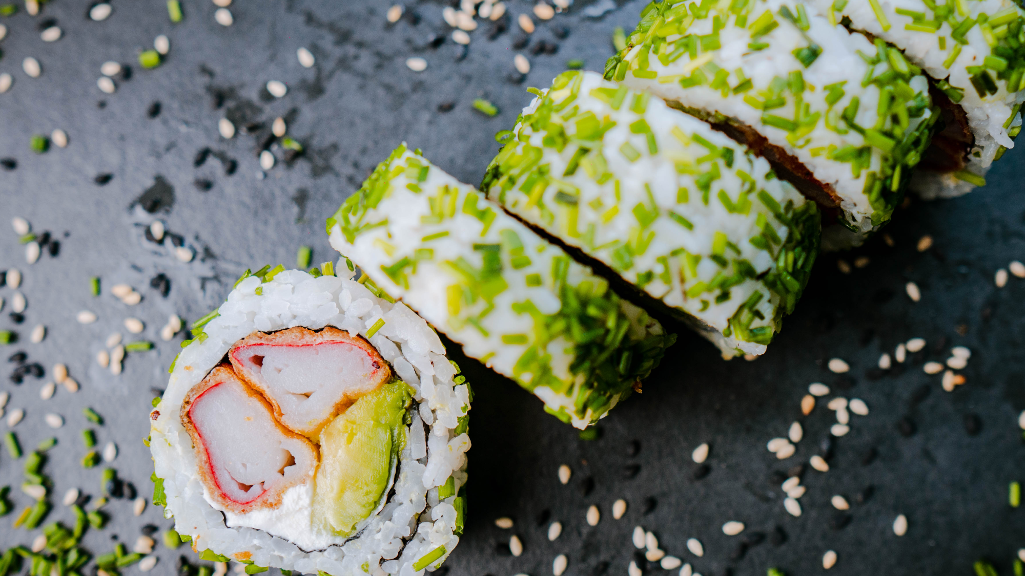 Rolls Frios Ciboullete, Sesamo, Nori