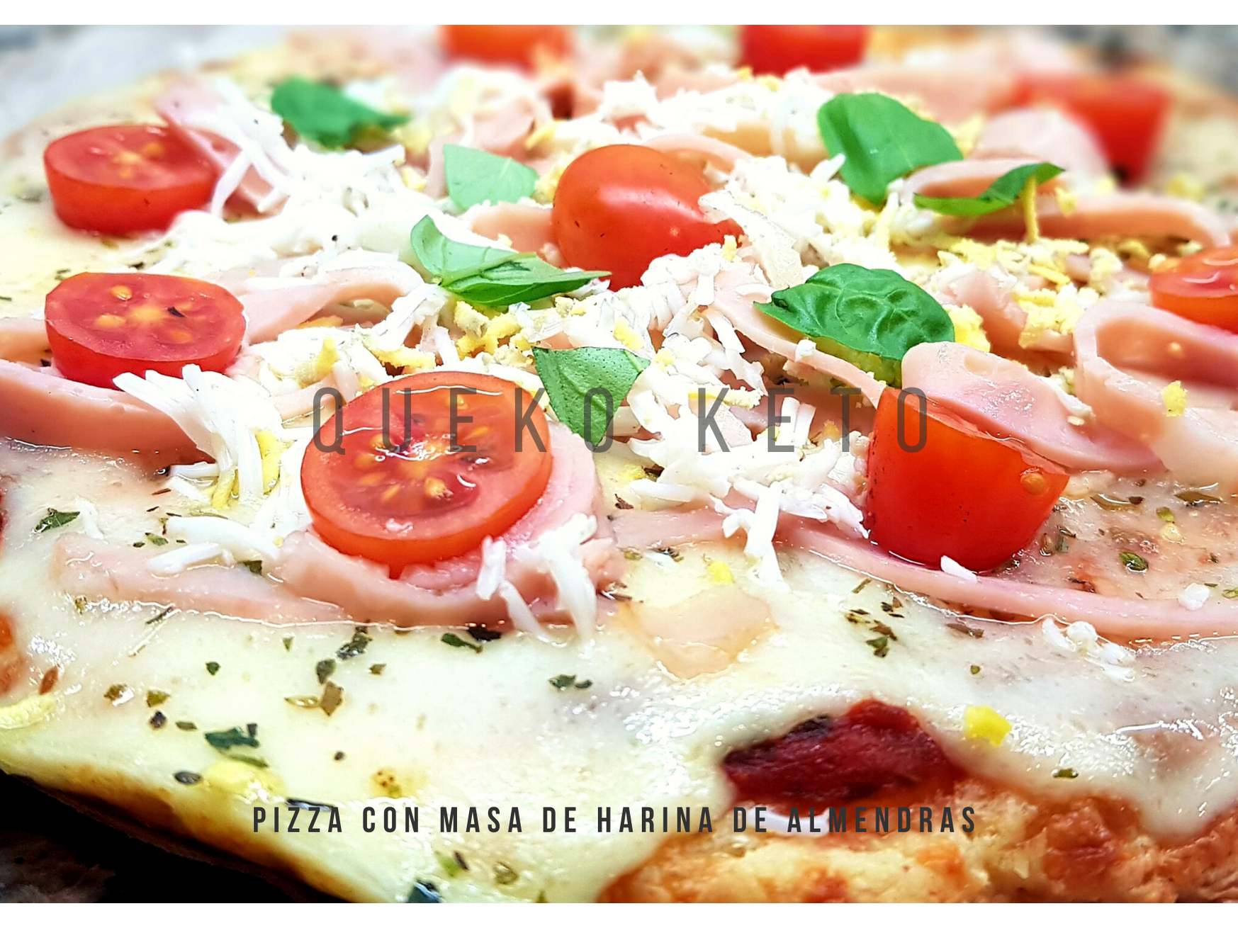 Pizza KETO con masa de queso