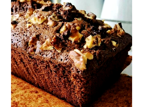 Budin de Cacao con nueces 