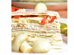 Torre de panqueques salada KETO