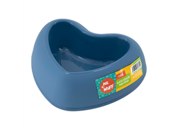 Plato Corazon Para Perro AZUL