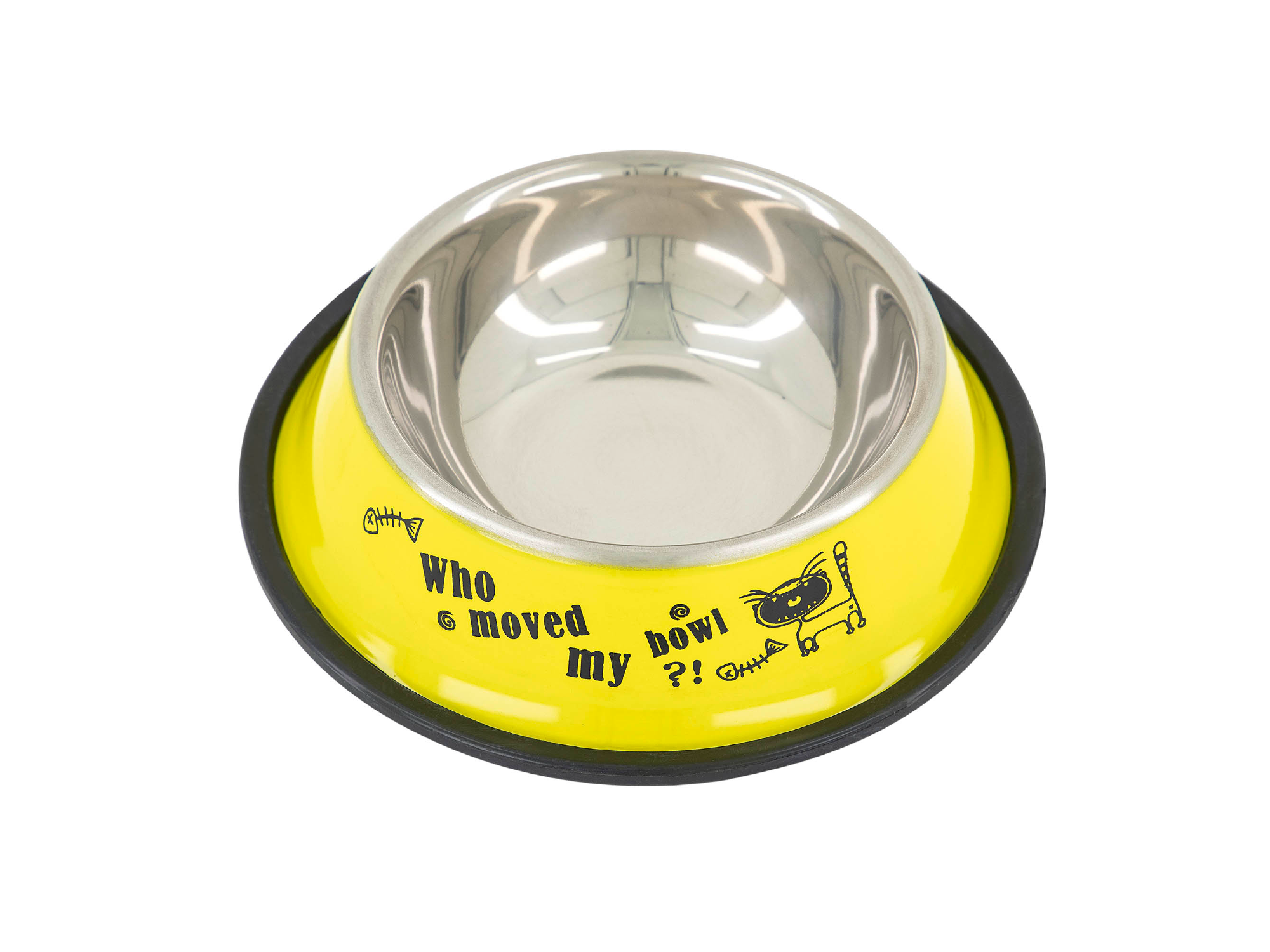 Plato Para Perro de Acero inoxidable De color 6 onzas AMARILLO