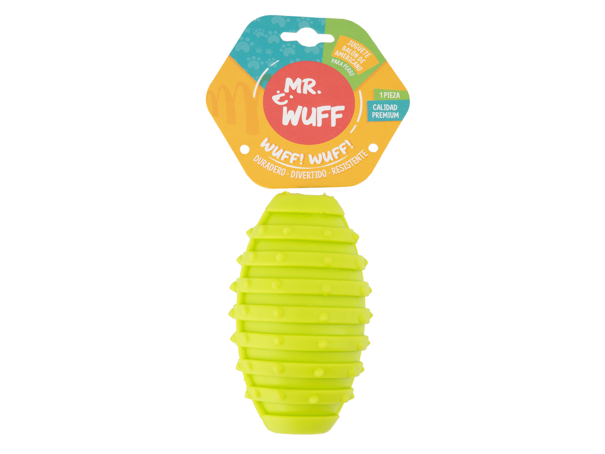 Juguete balon de americano para perro VERDE