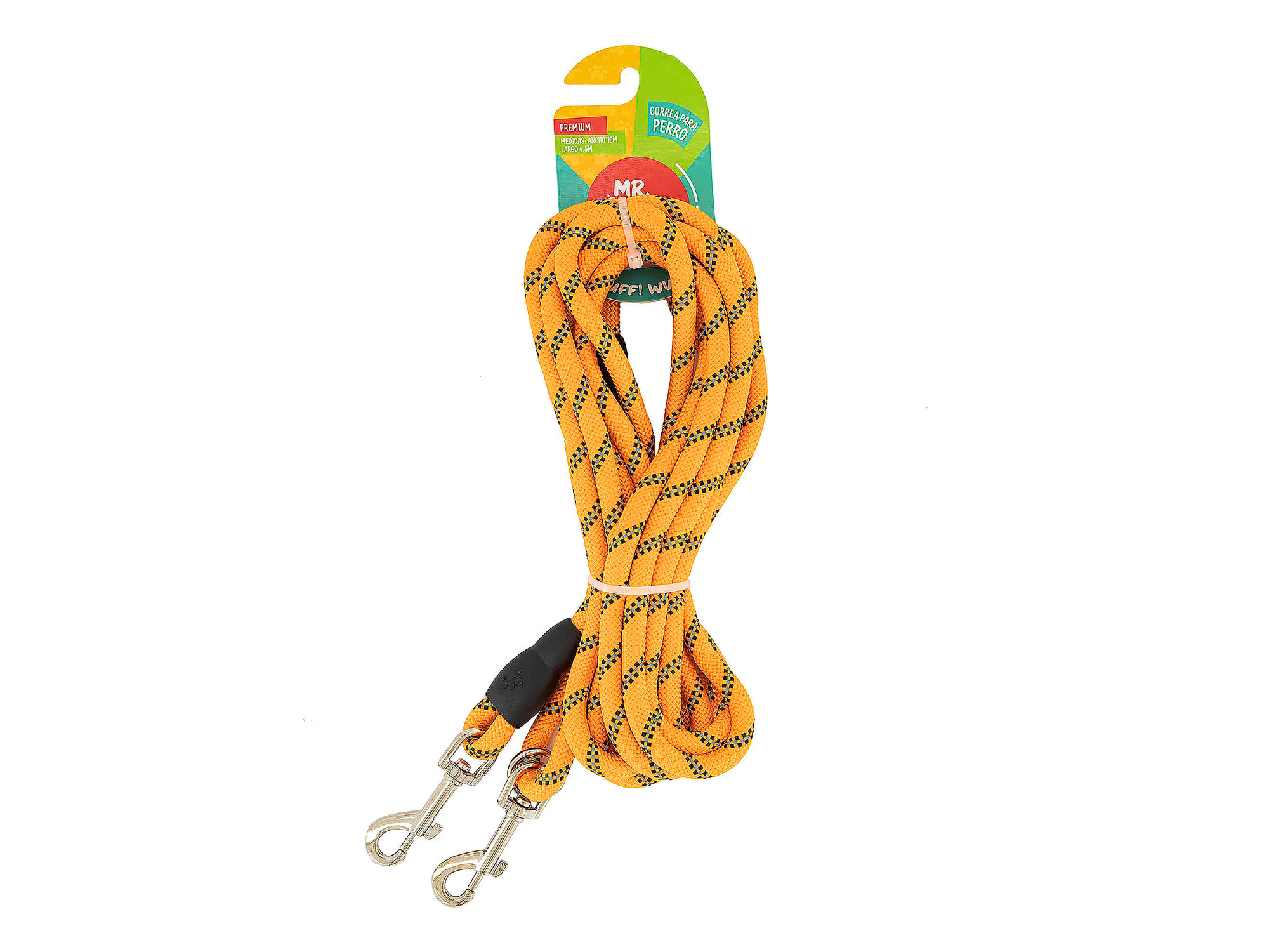 Correa Para 2 Perros Doble Gancho NARANJA